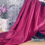 Tissu drapé — Bordeaux, étiquette de couleur en français